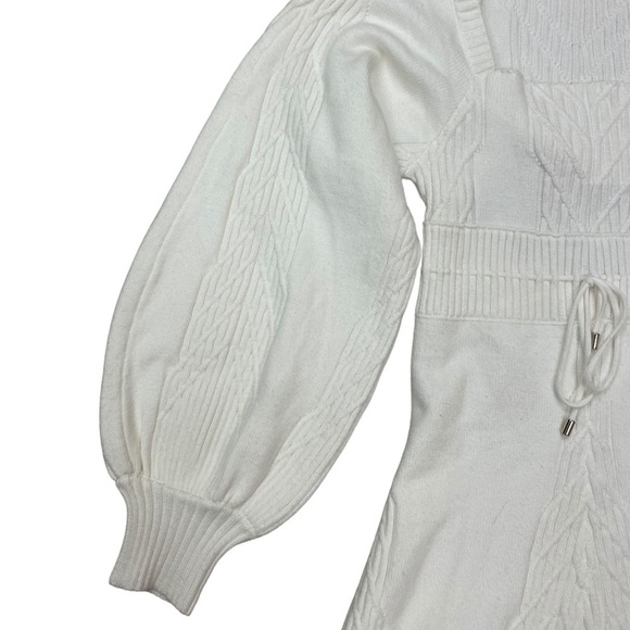 NWT Free People Emmaline Mini Dress in White Medium - Picture 4 of 10